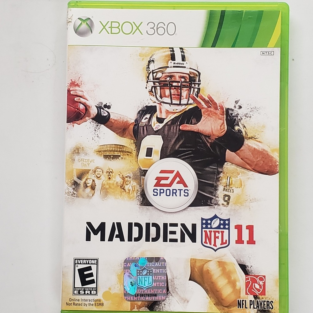 Madden NFL 11 Xbox 360 Football Drew Brees Comes With Manual